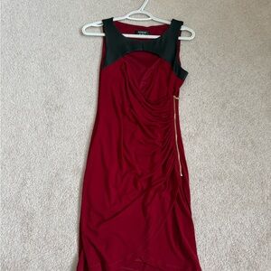 Guess Asymmetrical Dress in Red and Black